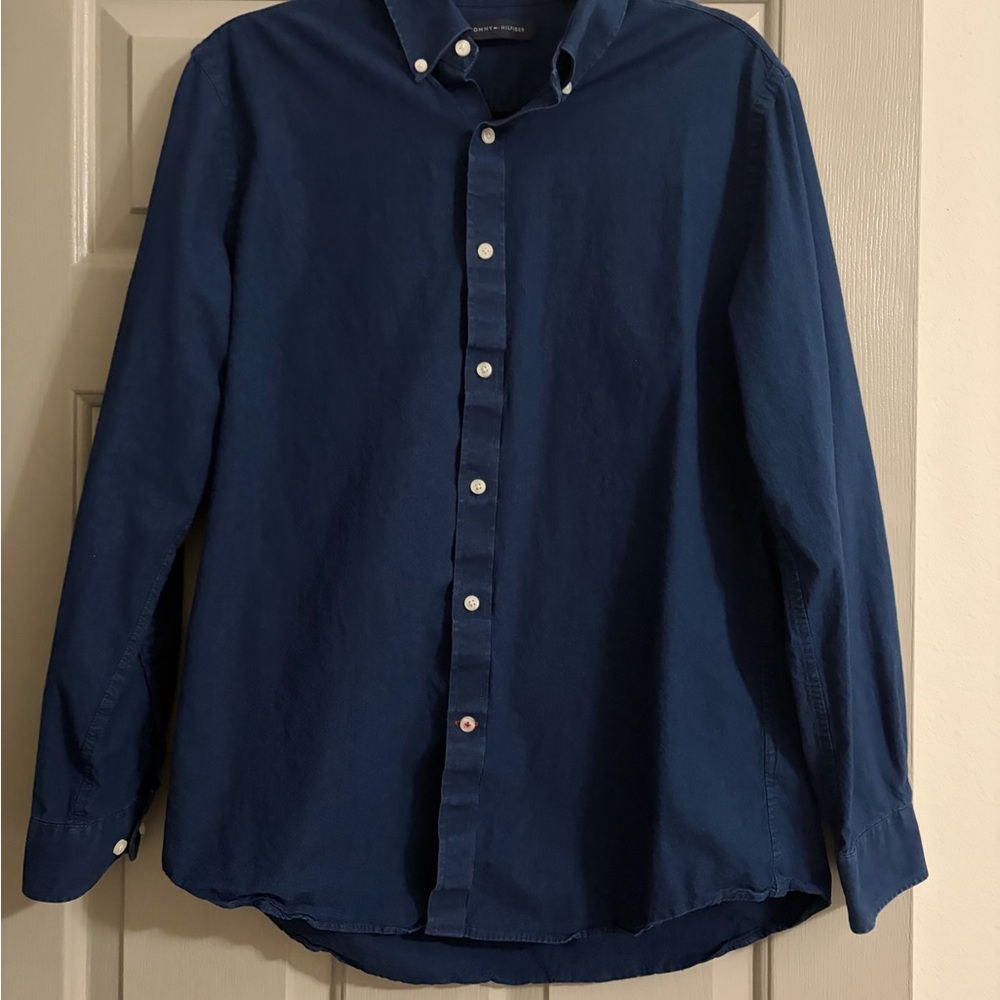 Tommy Hilfiger Men’s Navy Button-Down Shirt